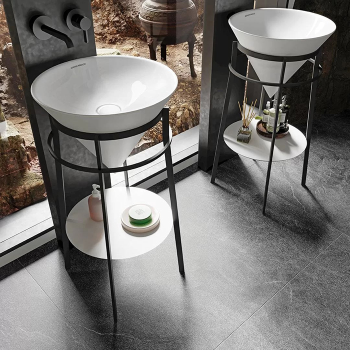 Kerama Marazzi Cono Раковина 44.5х44.5х35см., встраиваемая сверху, без отв., без перелива, цвет: белый глянцевый