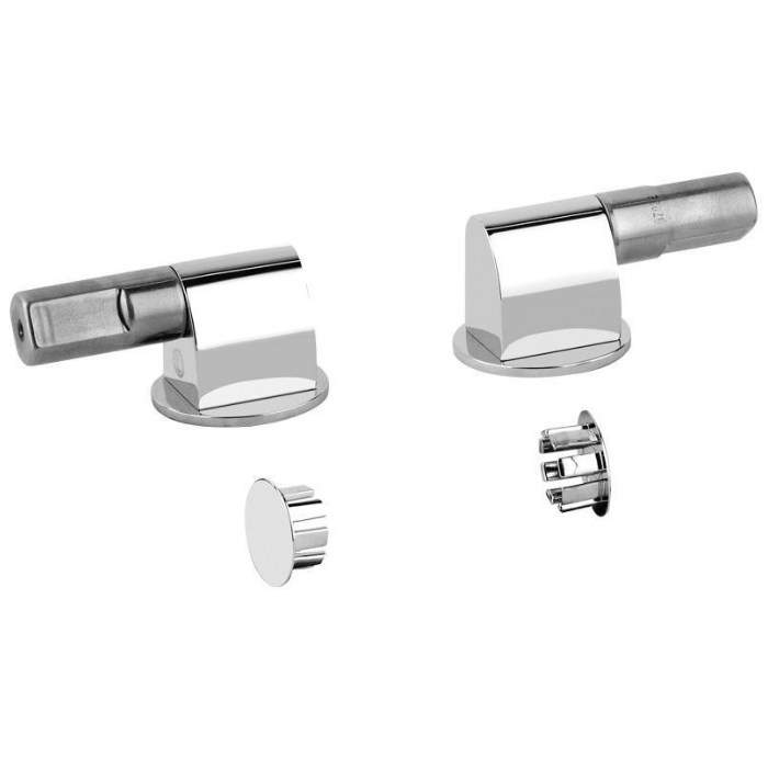 Петли Gessi Gessi316 плавного закрывания сиденья унитаза и пробки для боковых отверстий, цвет: хром