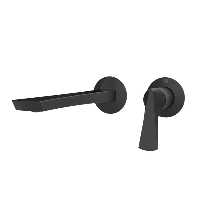 Внешняя часть Gessi Ventaglio настенного смесителя для раковины, цвет: Matte Black