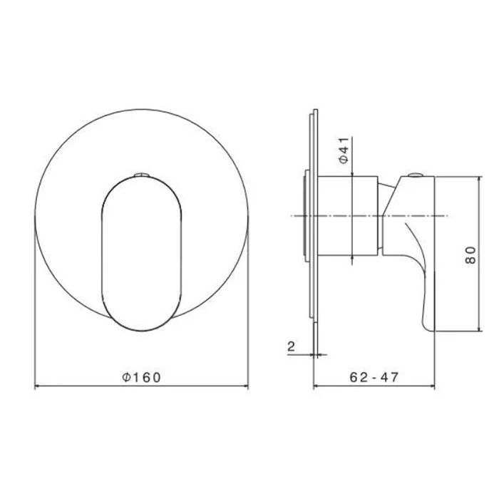 Kerama Marazzi Ole Смеситель для душа, встраиваемый, на 1 источник, цвет: черный матовый