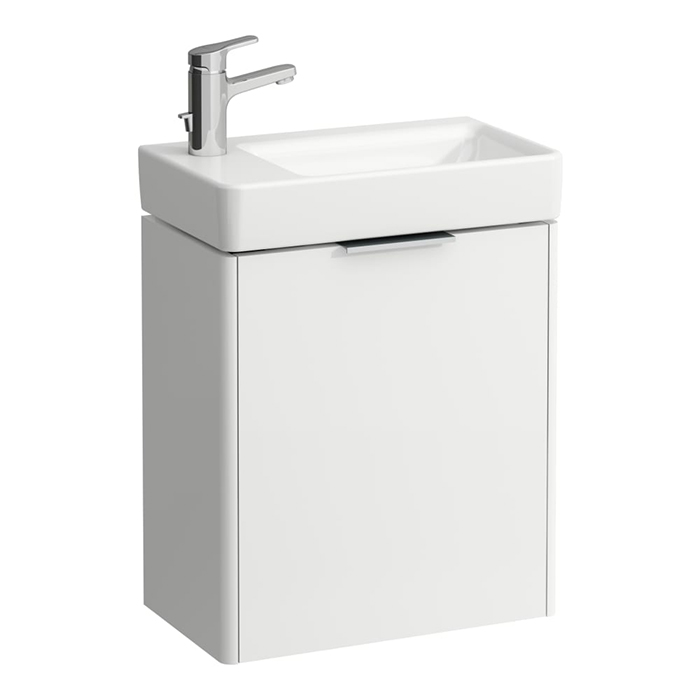 Laufen Base Тумба с раковиной, 47x26.5x53см, с 1 дверью, петли слева, органайзер для ящика, цвет: белый матовый
