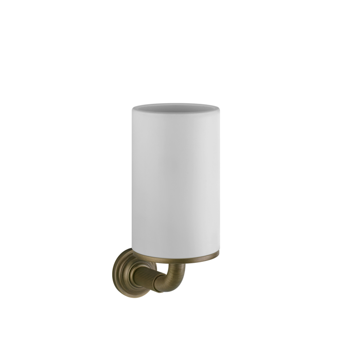 Стакан подвесной Gessi Venti20, цвет: белый, фурнитура Antique Brass