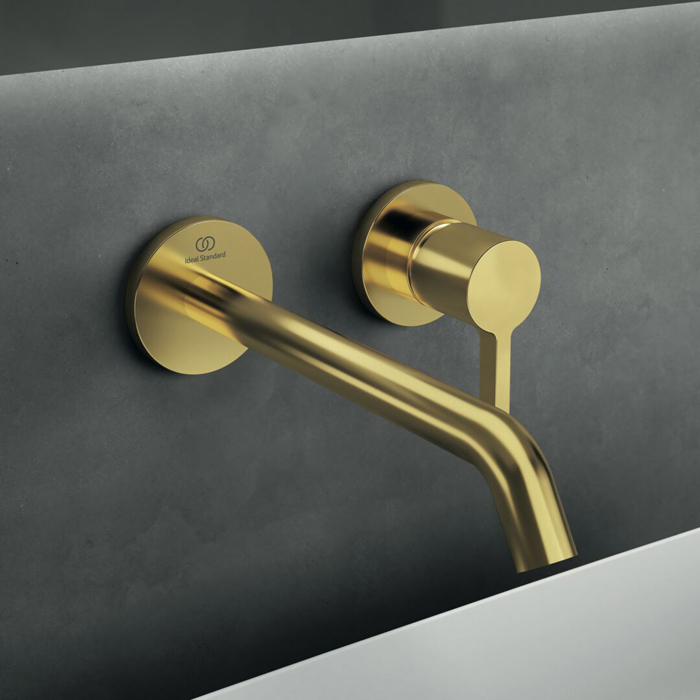 Смеситель для раковины Ideal Standard Joy, встраиваемый, излив: 22.5см, цвет: PVD Brushed Gold (Шлифованное Золото)