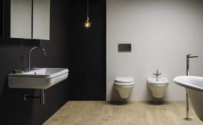 Azzurra Charme Биде подвесное 52x40xH34 см с 1 отв., c креплением KIT 2000 CF, цвет: Bianco lucido