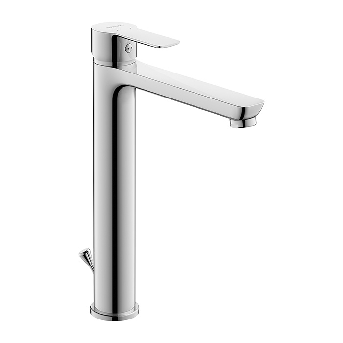 Смеситель для раковины Duravit A.1, высокий, 1 отв., с донным клапаном, излив 180мм, цвет: хром
