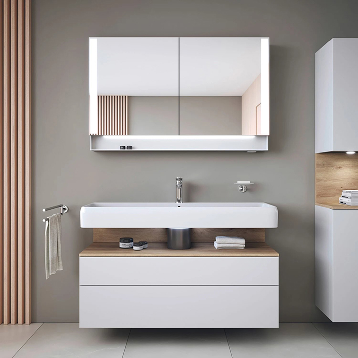 Duravit Qatego Раковина 120х47х12.5см, накладная/подвесная, 1 отв., цвет: белый