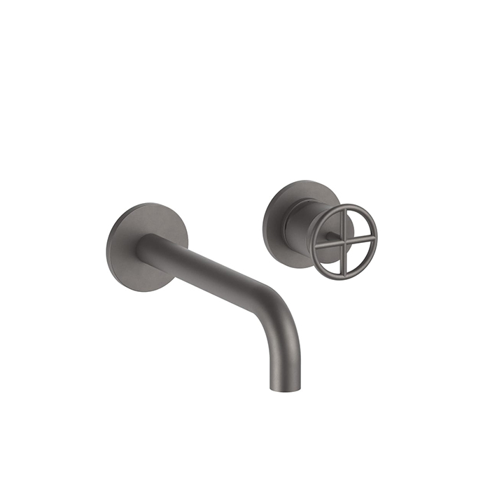 Смеситель для раковины Fantini Fontane Bianche, настенный, цвет: Matt Gun Metal PVD