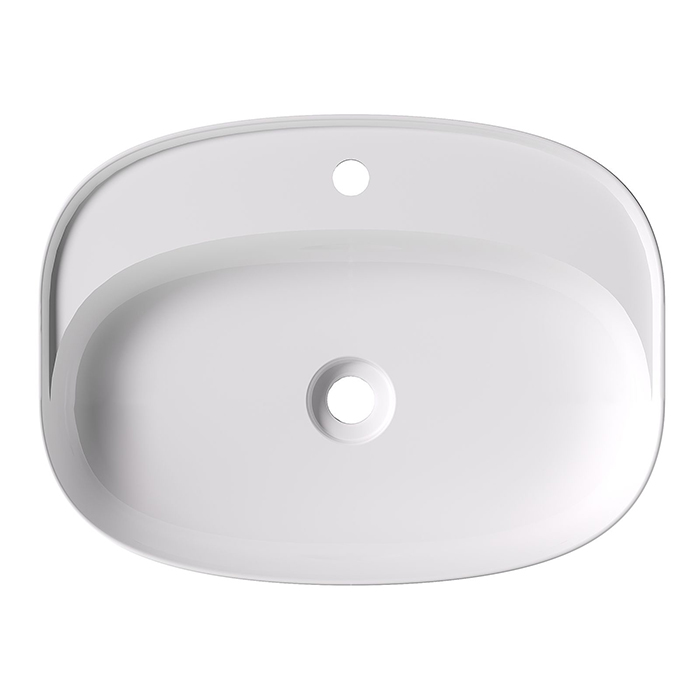 Alice Form Oval Раковина 60x45х12см, накладная, 1 отв., цвет: белый глянцевый