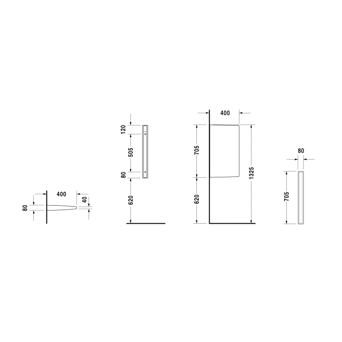 Duravit Starck 3 Перегородка для писсуара, цвет: белый