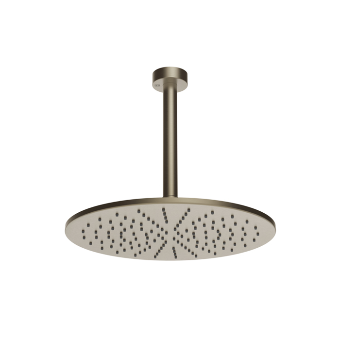 Верхний душ Gessi Emporio shower Ø30см, потолочный, поворотная с шарниром, с защитой от известкового налёта, цвет: Finox Brushed Nickel