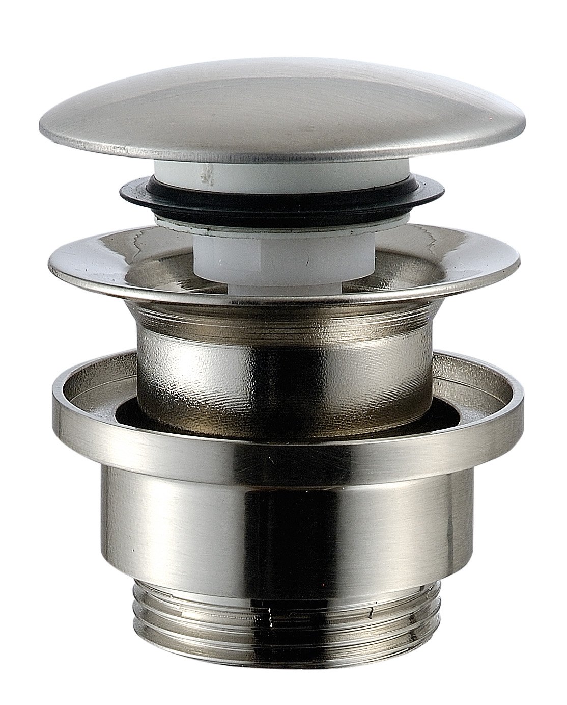 Универсальный слив для раковины Treemme Аксессуары Inox 1" 1/4 клик-клак с адаптером для свободного потока — ITRTSA117IS