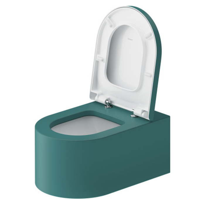 Duravit Millio Унитаз подвесной, 37х57см, декор "Smooth", крепление в компл., цвет: аквамарин матовый