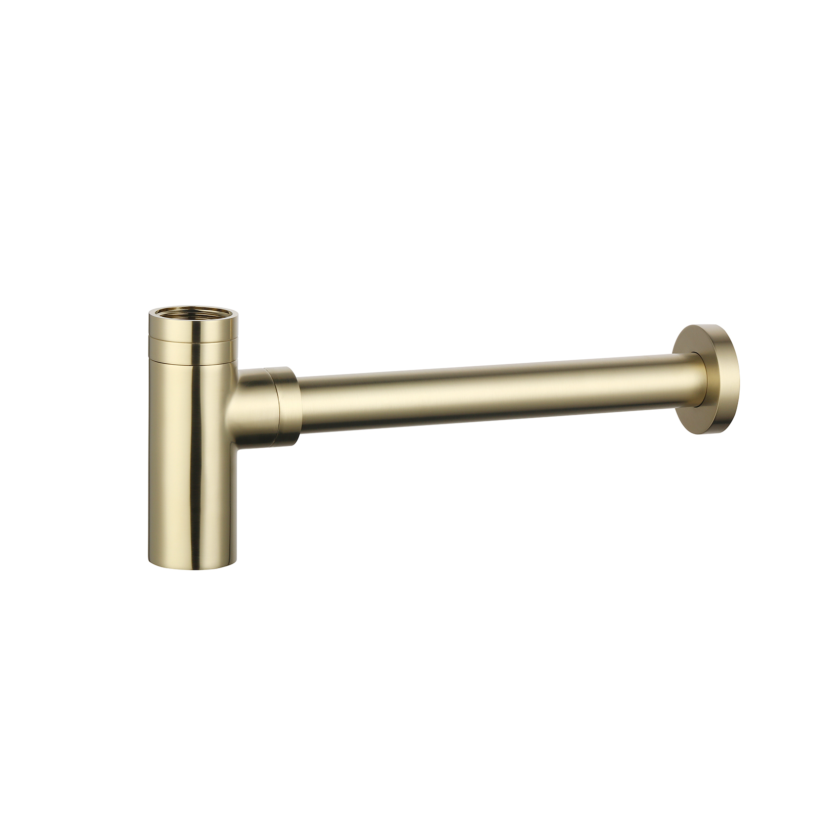Сифон AQUAme для раковины латунный, 1¼", без выпуска, Brushed gold — AQM7010BG