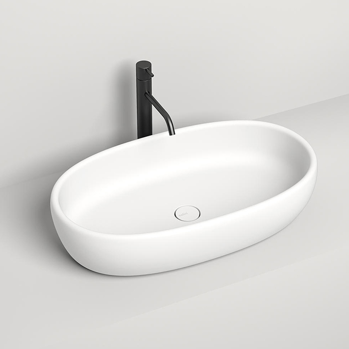 Salini Luce Раковина накладная 69х39,5х15.5см, без отв., без перелива, S-Stone, цвет: белый матовый