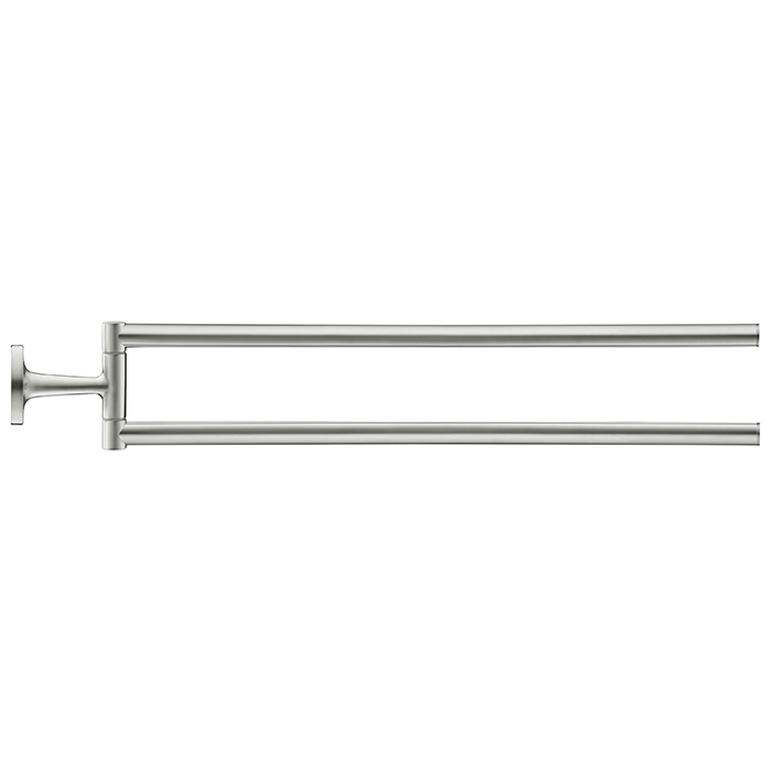 Полотенцедержатель двойной Duravit Starck T, 46.5см, подвесной, цвет: Stainless steel Brushed