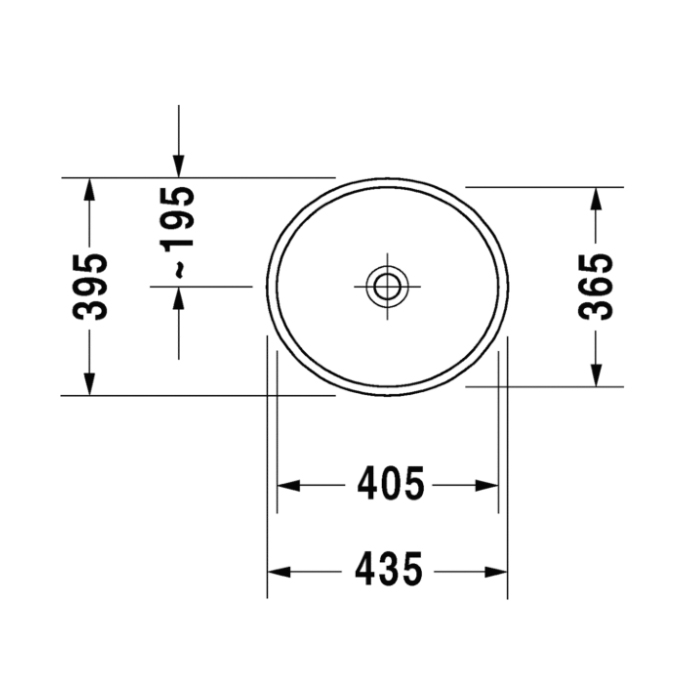 Duravit Starck 2 Раковина 44х40см, накладная, без отв., без перелива, цвет: белый