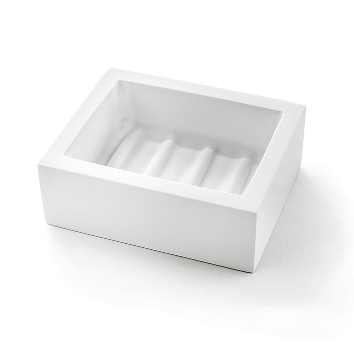 Мыльница настольная 3SC Bemood White, цвет: белый
