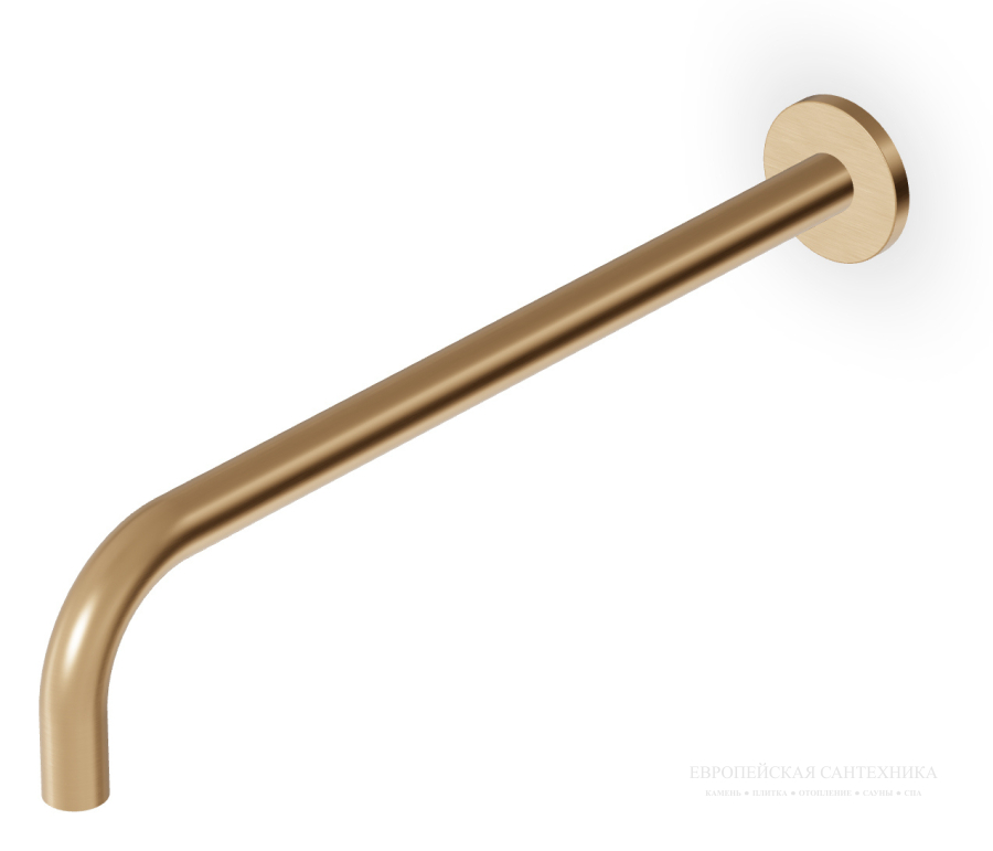 Держатель верхнего душа Zucchetti Shower, L.350 мм, настенный, цвет: Brushed PVD British Gold