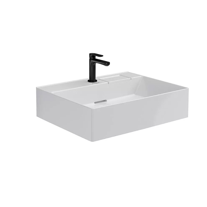Kerama Marazzi Logica Раковина накладная, 60.5х48.5см., с 1 отв., цвет:  белый глянцевая
