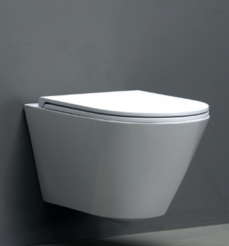 Azzurra Forma Унитаз подвесной безободковый  54х37х34см с сиденьем soft close антигрязевое покрытие, цвет: белый