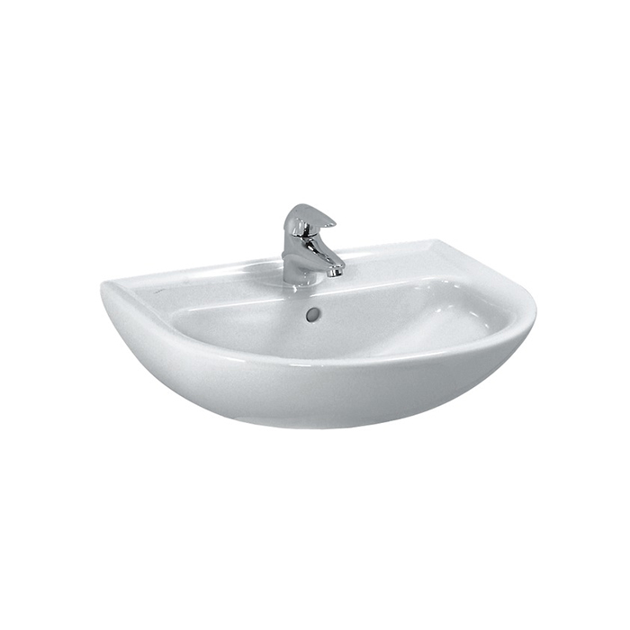 Раковина Laufen Pro 55х44х16 см, подвесная., с 1 отв., по центу, c переливом, цвет: белый