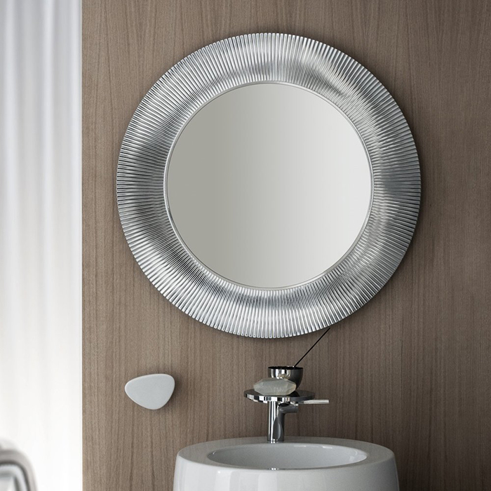 Laufen Kartell Зеркало круглое d=78см, настенное, без подсветки, цвет: серебряный