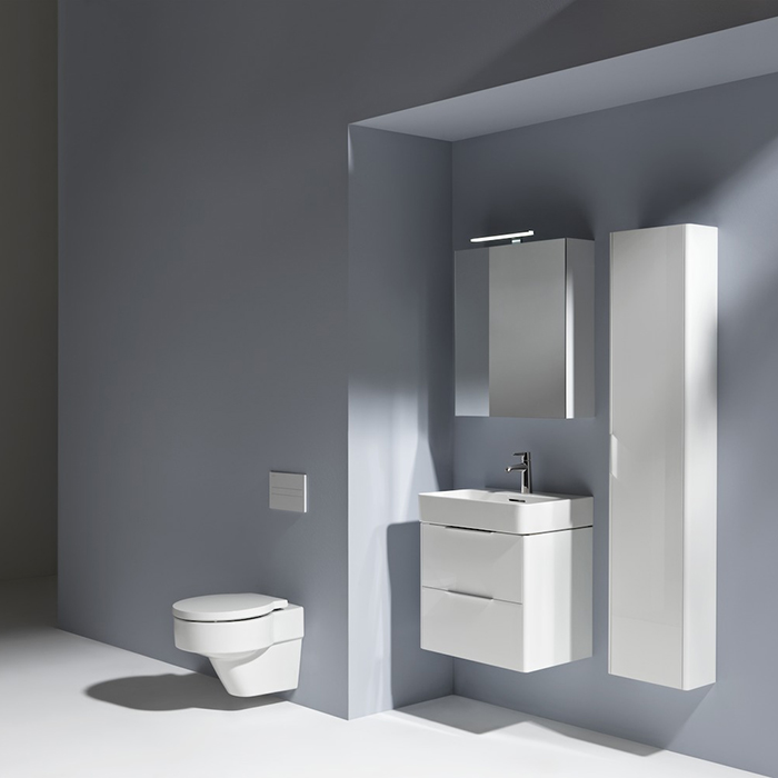Laufen Base База с раковиной, 58.5х39х53см, с 2 ящиками, подвесная, покрытие LCC, цвет: белый глянцевый
