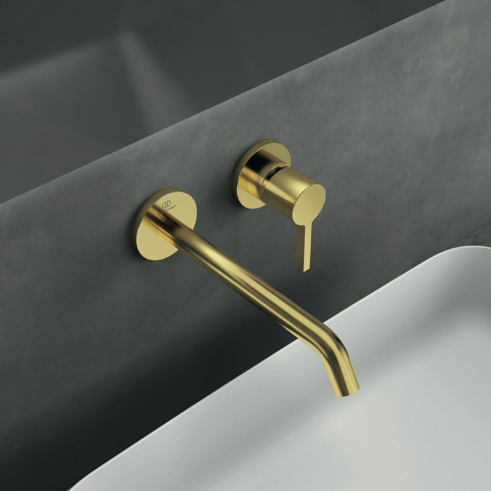 Смеситель для раковины Ideal Standard Joy, встраиваемый, излив: 22.5см, цвет: PVD Brushed Gold (Шлифованное Золото)