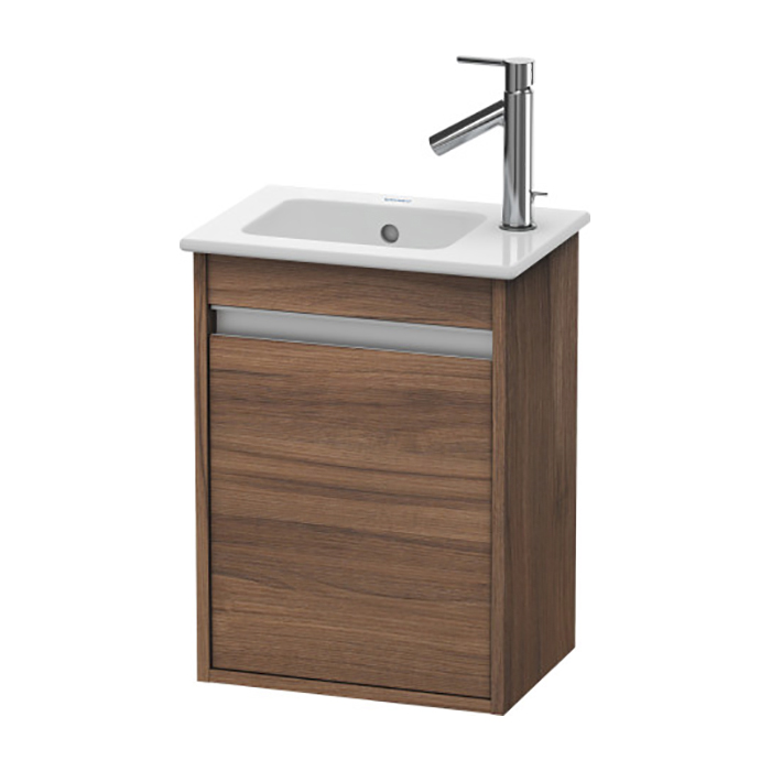 Тумба подвесная Duravit Ketho, 40x28.5х55, с раковиной, с 1 дверка, цвет: орех натуральный