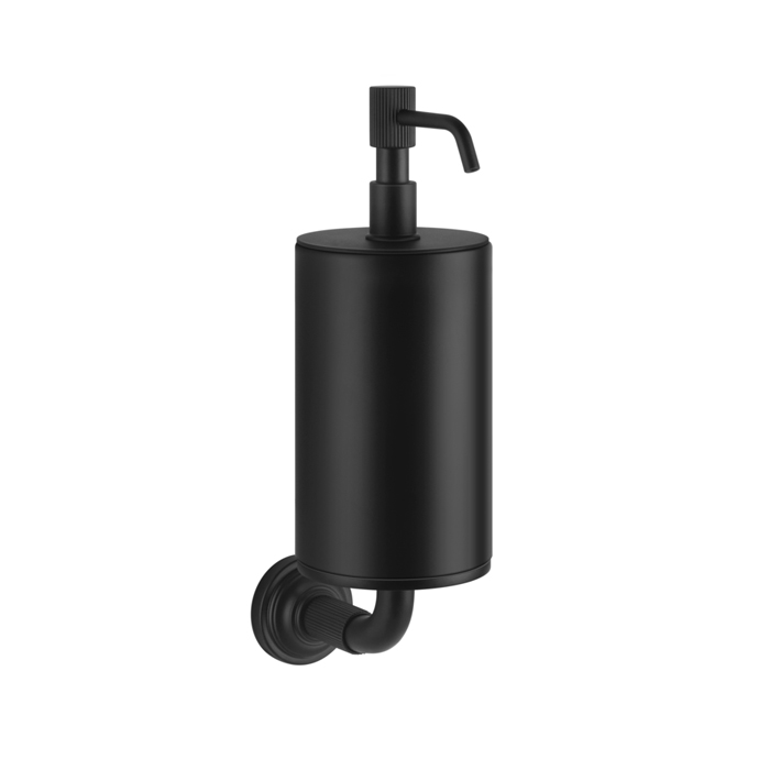 Дозатор для жидкого мыла подвесной Gessi Venti20, цвет: черный, фурнитура черный матовый