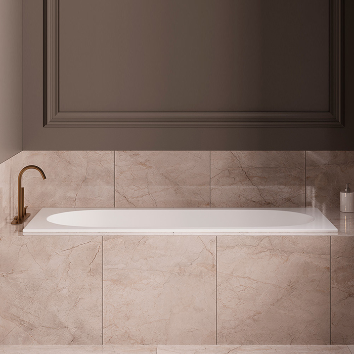 Salini Lofo Kit Ванна 168.8х74.2х59см, встраиваемая, Solid Surface, с донным клапаном, сифоном, ножками, слив-переливом, цвет: белый матовый