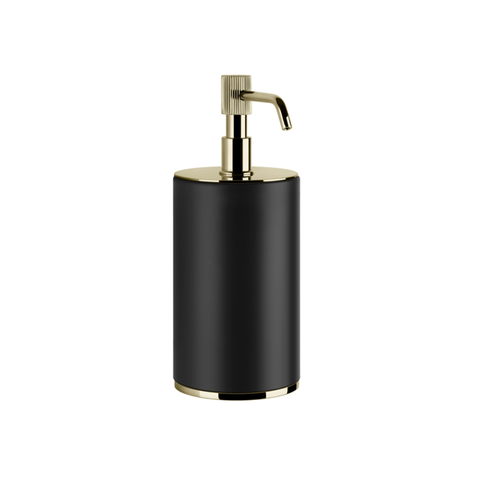 Дозатор для жидкого мыла настольный Gessi Venti20, цвет: черный, фурнитура Brass PVD