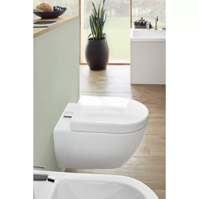Villeroy&Boch Subway 2.0 Биде подвесное 37.5х56.5х28см, 1 отв., цвет: альпийский белый