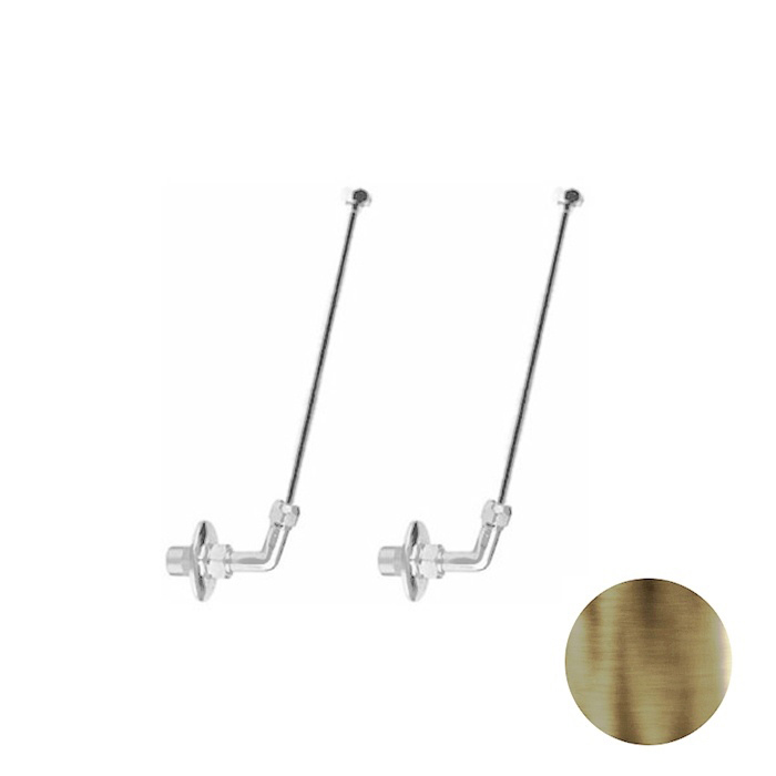 Nicolazzi Articoli vari Гладкое крепление для смесителя, с коленом и розеткой 1/2”, цвет Bronze Plated