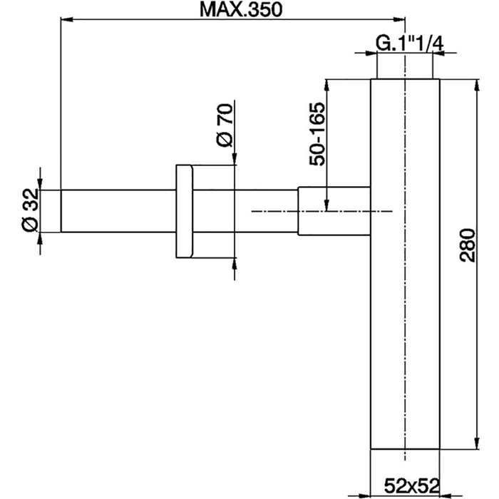 CISAL Сифон 1"1/4, ZA00408024, цвет: золото