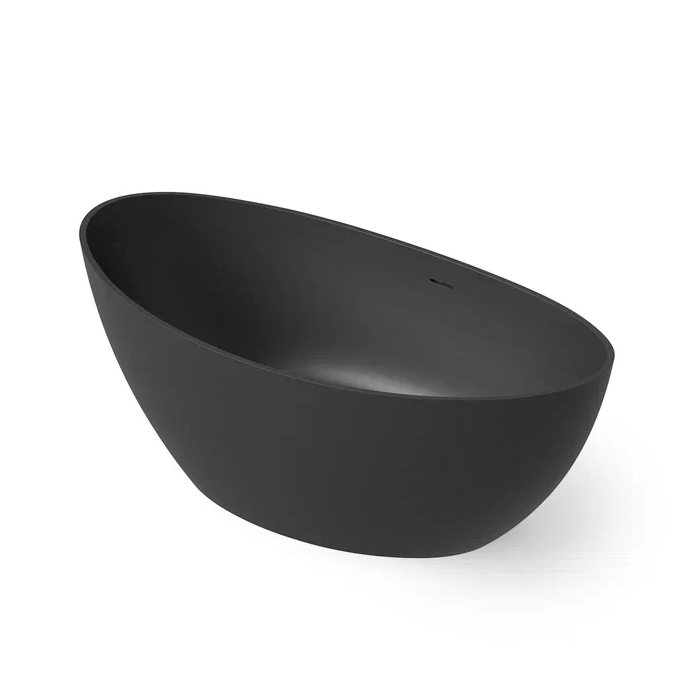 Dea Design Elegant Ванна 160x80x55см, отдельностоящая, Solid Surface, цвет: Black №16