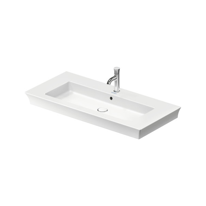Duravit White Tulip Раковина накладная 105х49см, с переливом, без отв., цвет: белый