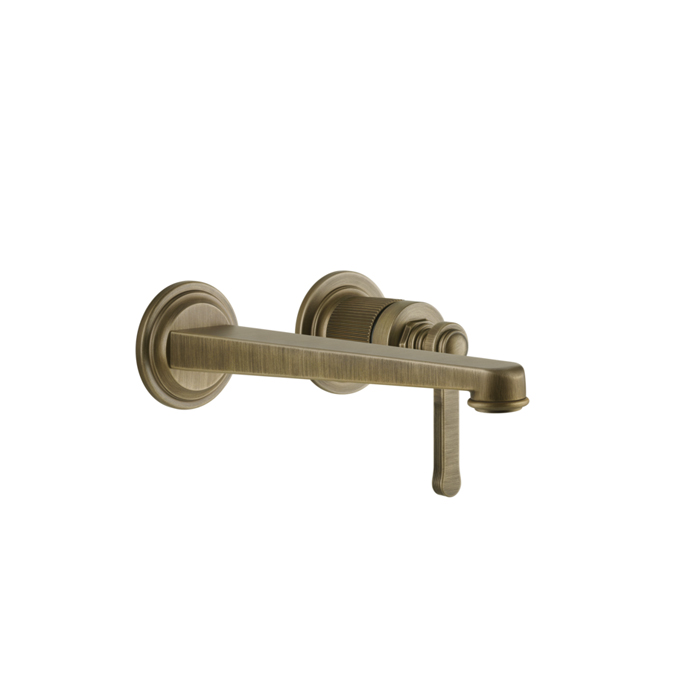 Смеситель для раковины Gessi Venti20, встраиваемый, излив 20.1см, цвет: Antique Brass