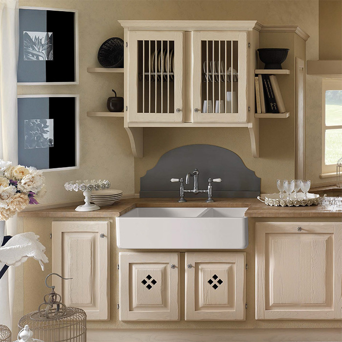 Раковина Kerasan Hannah Oxfordshire 100x47x25.4 см, без отв., кухонная, цвет: белый