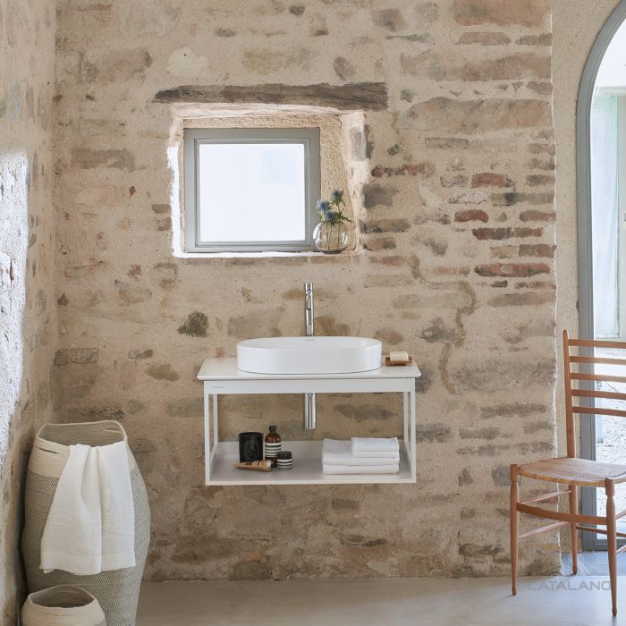 Керамическая столешница Catalano Horizon 75x50 белая матовая 0830750021