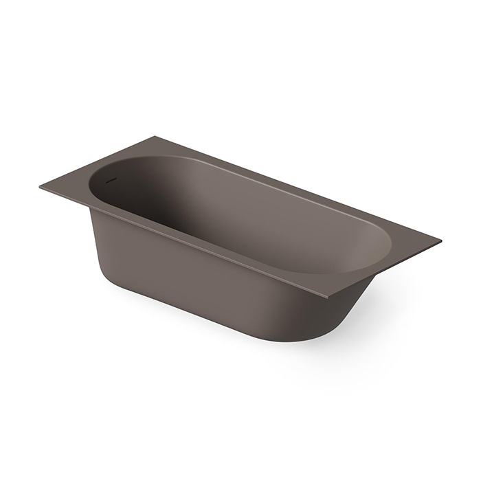 Dea Design Ease Ванна 170х75хh58см, встраиваемая, в комплекте ножки, интегр.слив/перелив в цвет ванны цвет grey brown