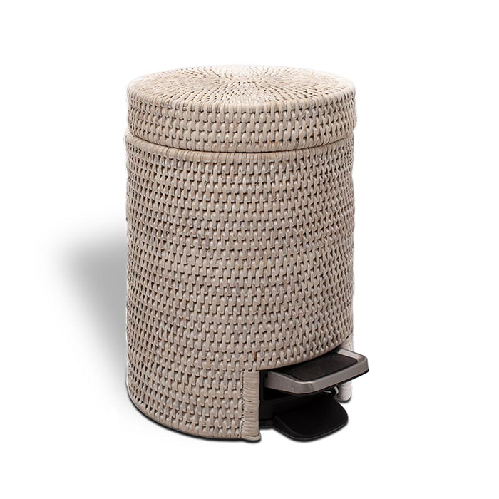 Decor Walther Basket Ведро для мусора 27.5x18.5x23см, напольное, с педалью, цвет: ротанг светлый