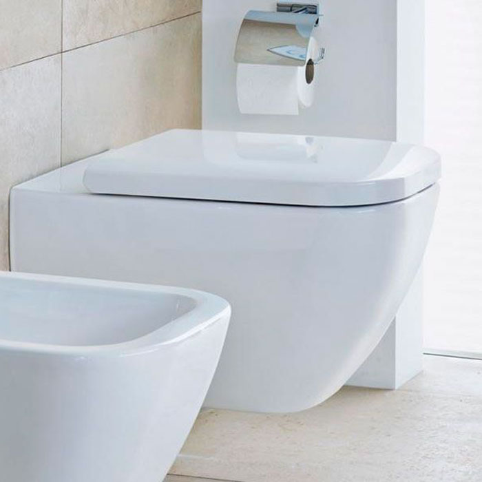 Duravit Happy D.2 Унитаз подвесной 36.5х54см, с вертикальным смывом, вкл. крепление Durafix, с покрытием WonderGliss, цвет: белый
