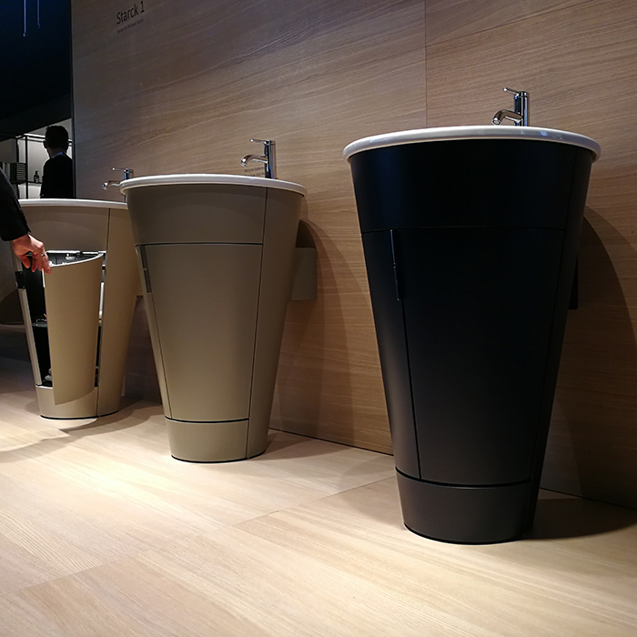Duravit Starck 1 Тумба напольная 60x56xh82.5см, с раковиной, цвет: stone grey satin matt