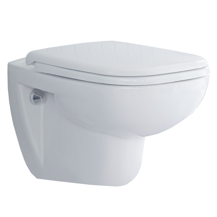 Duravit D-Code Унитаз 35.9х54.5х41см, подвесной, безободковый, с сиденьем микролифт, цвет: белый глянцевый