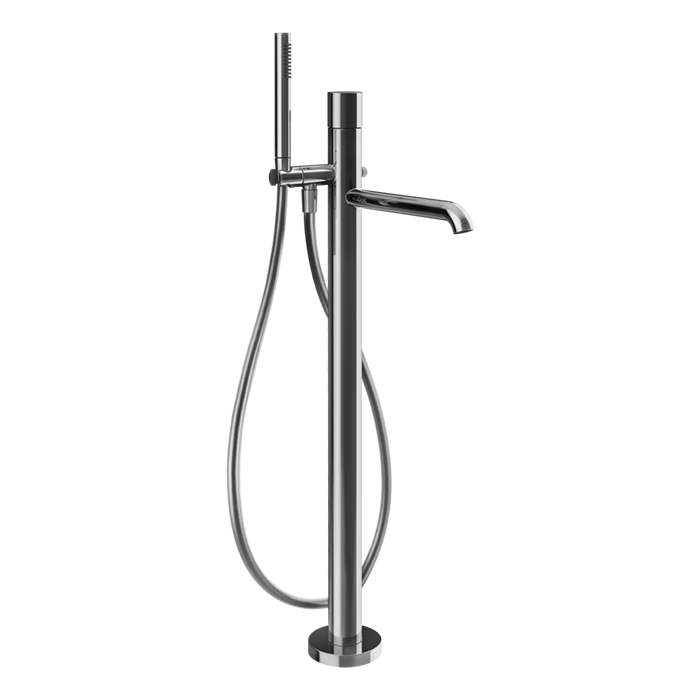 Смеситель для ванны напольный Gessi Habito Unito, с ручным душем, цвет: хром