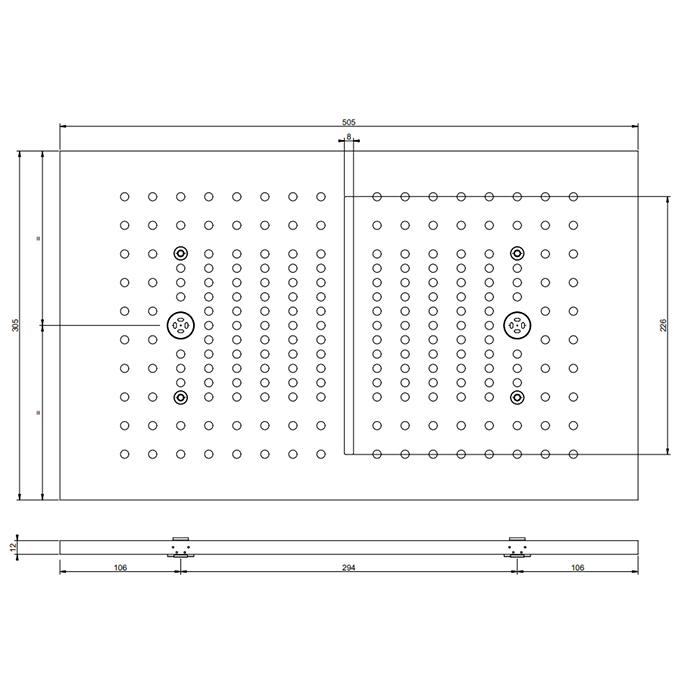 Gessi Afilo Накладная панель 30x50см, для системы 57409/57411, цвет: Black XL