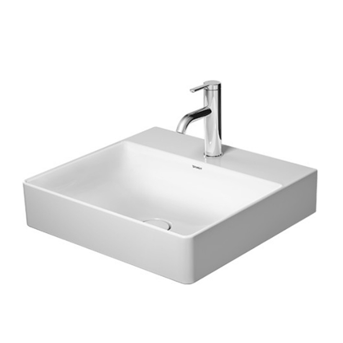 Duravit DuraSquare Раковина накладная 50х47см, с 1 отв., без перелива, с крепежом, цвет: белый