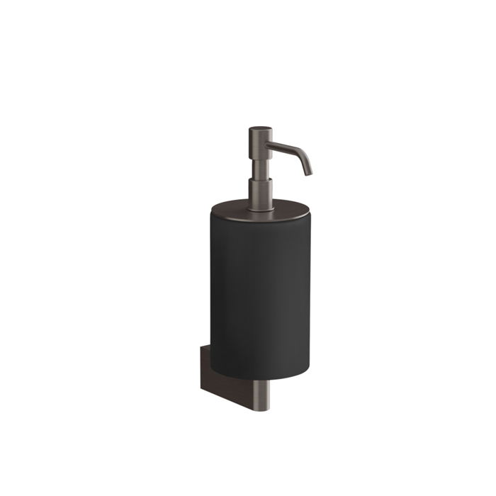 Дозатор для жидкого мыла Gessi Origini, подвесной, цвет: черный матовый/Black Metal Brushed PVD