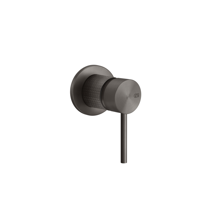 Встраиваемый смеситель Gessi 316, на 1/2", на 1 источник, внешняя часть, цвет: brushed black metal pvd